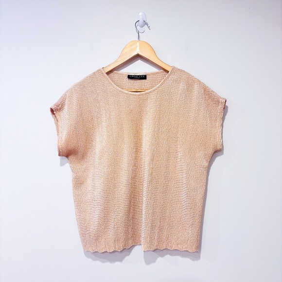 Lana Lee Tops - LANA LEE Vintage gold stretch top